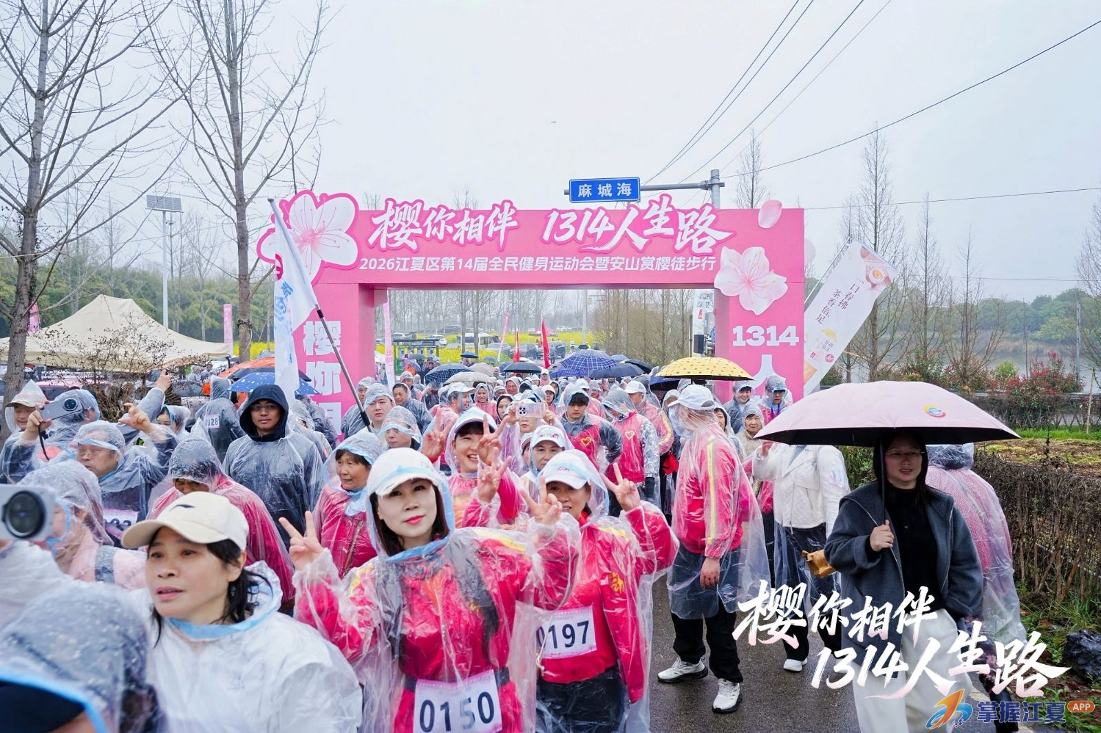 樱你而来 畅游安山 ——2026江夏区第14届全民健身运动会暨安山赏樱徒步行今日启幕